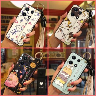 Wristband Cartoon Phone Case For infinix Note30 Pro/X678B Fashion Design protective Kickstand Cute Anti-dust Lanyard