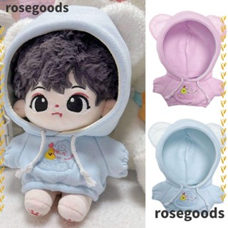 Rosegoods1 เสื้อฮู้ด ผ้าฝ้าย แฮนด์เมด 1/111/12 OB11 สําหรับตุ๊กตา 20 ซม.