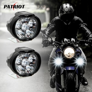 [PATRIO] ไฟตัดหมอก LED 6 ดวง 6500k 1500LM สีขาว สําหรับรถจักรยานยนต์ สกูตเตอร์ 2 ชิ้น