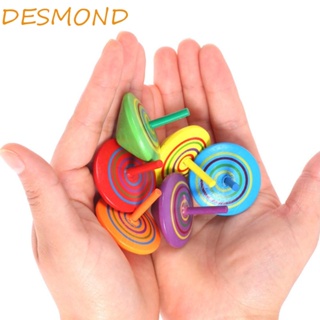 Desmond Woode Spinning Top Toy สําหรับเด็ก ของขวัญเด็ก คุณภาพสูง บรรเทาความเครียด ของเล่นตั้งโต๊ะ DIY ของเล่นไจโรสโคปหมุนด้านบน Peg-Top ของเล่นไม้ไจโร