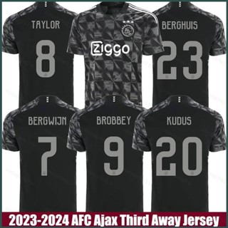 เสื้อกีฬาแขนสั้น ลายทีม AFC Ajax Third Away Bergwijn Berghuis Taylor Kudus Brobbey Jersey Tshirs SY3 2023-2024 พลัสไซซ์ YS3