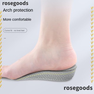 Rosegoods1 แผ่นเสริมรองเท้า ครึ่งขนาด กันลื่น เพิ่มความสูง ใส่สบาย คุณภาพสูง รองรับส่วนโค้ง ระบายอากาศ EVA อุปกรณ์เสริมรองเท้าผู้หญิง