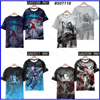 Yt1 เสื้อยืดแขนสั้นลําลอง พิมพ์ลายอนิเมะ Game Arknights Warfarin Skadi 3D โอเวอร์ไซซ์ แฟชั่น สําหรับทุกเพศ TY1