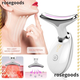 Rosegoods1 อุปกรณ์นวดคอ คาง ลดริ้วรอย มีไฟ LED