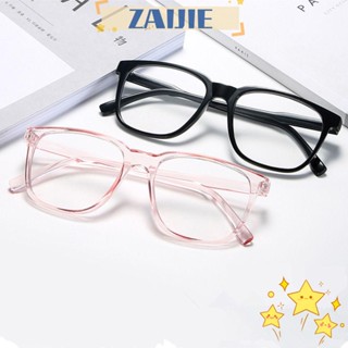 Zaijie24 แว่นตา ฟิล์มสีฟ้า วินเทจ ทรงกลม แว่นตาคอมพิวเตอร์ กรอบ PC และเลนส์เรซิน แว่นตาป้องกันรังสี