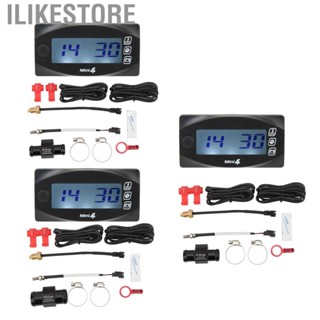 Ilikestore Motorcycle Voltage Temperature Gauge  Digital LCD Display Volt Meter Strong Brightness Ultra Thin Universal  4 in 1 for Motorbike