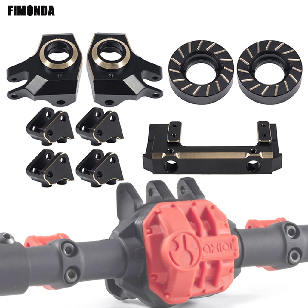 อุปกรณ์เมาท์ขาตั้งเซอร์โว ทองเหลือง สีดํา สําหรับ 1/10 Axial SCX10 II AR44 Axle AX90046 Chassis