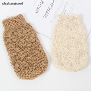 Shakangcool ถุงมือใยไผ่ สองด้าน สําหรับอาบน้ํา ขัดผิว 1 ชิ้น SGL