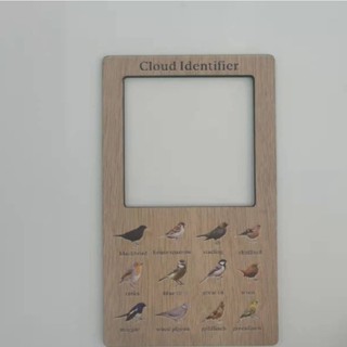 New Wooden Identifier Kids Learning Tool Moon Phase Garden Bird Cloud Identifier