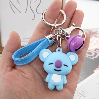 KPOP BTS BT21 keychain with bell string Clearance sale