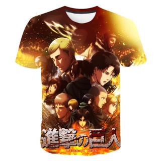 เสื้อยืด พิมพ์ลายกราฟิกอนิเมะ Final Season Attack On Titan Kawaii Titans Attack สไตล์ฮาราจูกุ สําหรับผู้ชาย 2022