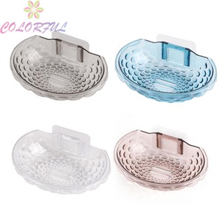 【COLORFUL】Soap Box 14x9.5x4.5cm ABS Drain Punch Free Storage Box Wall Holder Practical