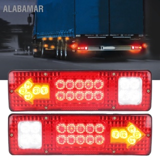 ALABAMAR 2 ชิ้น LED ไฟท้าย 12V ความสว่างสูงไฟเลี้ยวสากลสำหรับรถพ่วงรถบรรทุกคาราวานเรือค่าย