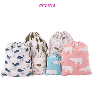 Aroma กระเป๋าเครื่องสําอาง กระเป๋าออแกไนเซอร์ พิมพ์ลายการ์ตูนสัตว์ ของขวัญ