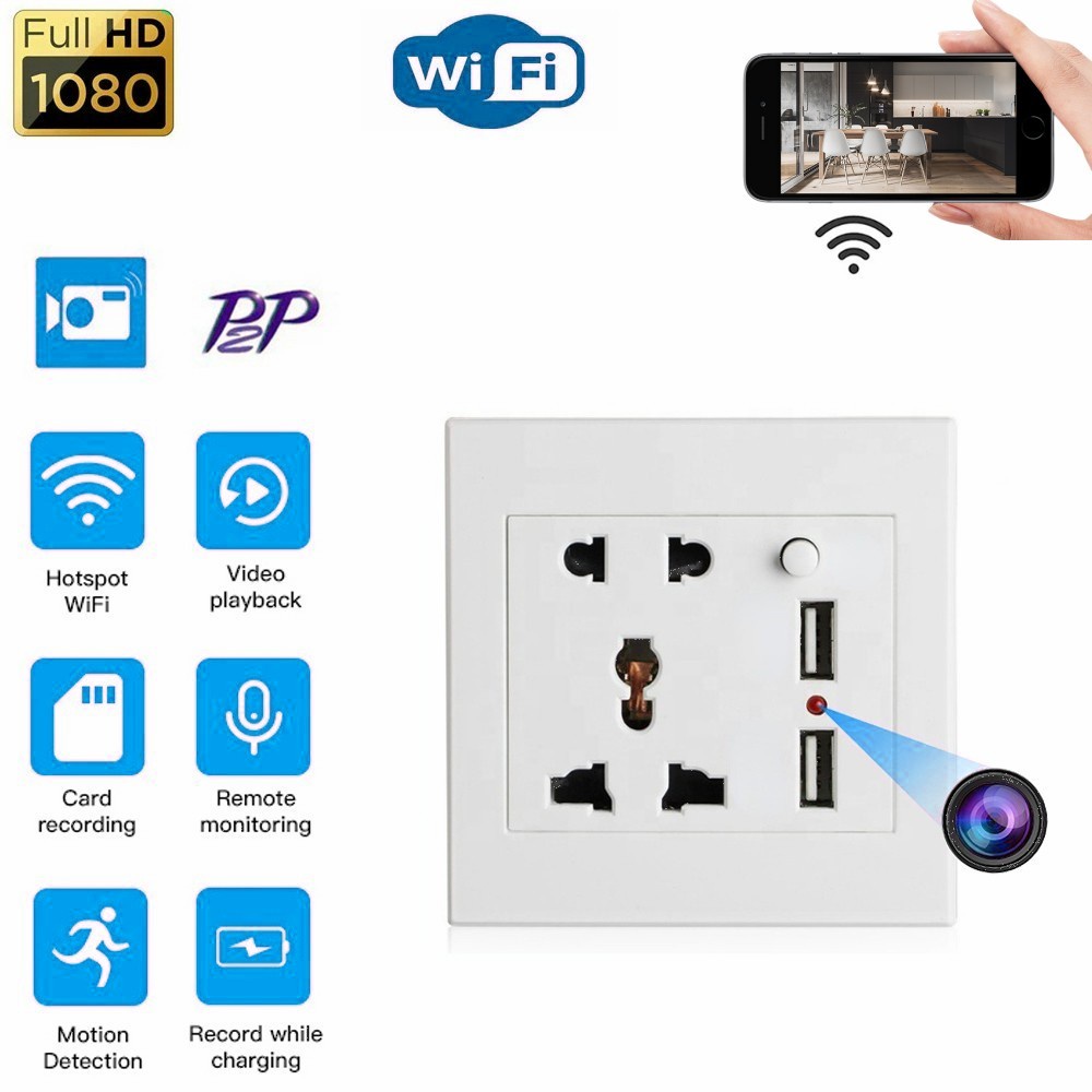 กล้องวงจรปิดอัจฉริยะ 1080P HD Mini Wifi ตรวจจับการเคลื่อนไหว IP พร้อมรีโมตคอนโทรล