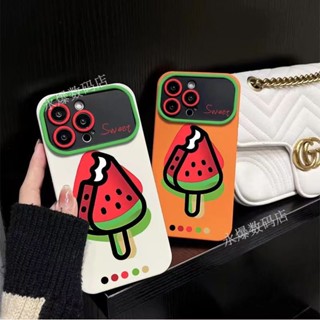 เคสมือถือ แบบนิ่ม ลายแตงโม ไอศกรีม สําหรับ Apple 14 Pro Max Iphone 13 Pro 12 11 7p N3DE