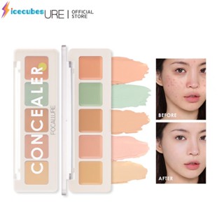 Focallure 5 Colour Corrector Concealer Palette Multicolor High Cover But Non-cakey Long-last Naturale Green Concealer Face Makeup ICECUBES