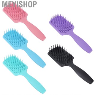 Meyishop Hair Paddle Brush  Wet Dry Use Detangling Antislip Comfortable Round  for Hairdressing