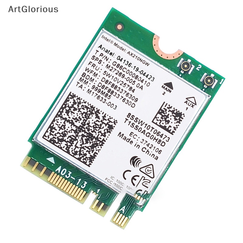 อะแดปเตอร์การ์ดไร้สาย WiFi 6E Intel AX210 บลูทูธ 5.2 M.2 AX210NGW 2.4Ghz 5Ghz 6Ghz 5374Mbps 802.11ax AX200 N สําหรับแล็ปท็อป PC