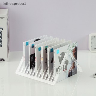 Inthespreba1^^ 12 ช่อง อะคริลิคไวนิล เดสก์ท็อป บันทึก ชั้นวางแผ่น Cd ที่เก็บ เคาน์เตอร์ อัลบั้ม ออแกไนเซอร์ *ใหม่