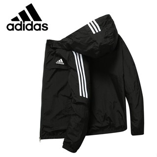 Adida.s เสื้อแจ็กเก็ต เสื้อกันลม กันน้ํา เหมาะกับการวิ่ง ปีนเขา ตกปลา กลางแจ้ง สไตล์คลาสสิก สําหรับผู้ชาย