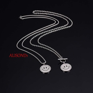 Alisond1 สร้อยคอ วงกลม ฮิปฮอป ฮาราจูกุ ผู้ชาย OT หัวเข็มขัด หมุนได้ สําหรับผู้หญิง โชคเกอร์