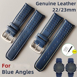 สายนาฬิกาข้อมือหนัง แบบเปลี่ยน สําหรับ Citizen Blue Angels Watch Band AT8020-03L AT9031-52L Band 23 มม. 22 มม.