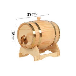 5L วินเทจไม้โอ๊คไม้ถังไวน์ไม้สำหรับเบียร์วิสกี้เหล้ารัมพอร์ต
