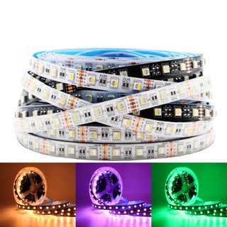 สายไฟ LED DC12V 24V SMD5050 RGBW RGBWW ชิป LED 60 ดวง M IP30 กันน้ํา ยืดหยุ่น 4 สี