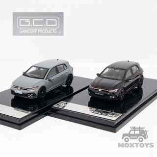 โมเดลรถยนต์ GCD 1:64 Golf GTI Mk8 Manhart สีดํา สีเทาคอนกรีต