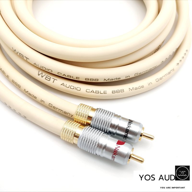 สายสัญญาณ RCA WBT Audio Cable หัวแจ็คแบบขันล็อค Nakamichi กับ wbt แบบ 2 เส้น