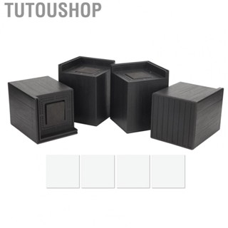 Tutoushop 4PCS Sofa Risers 4in Porose Bed Lifts Furniture Risers Black