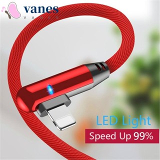 Vanes1 สายชาร์จโทรศัพท์มือถือ Usb 90 องศา 1 เมตร 2 เมตร 11 เมตร 12 องศา แบบพกพา ทนทาน หลากสี สําหรับ Iphone 6