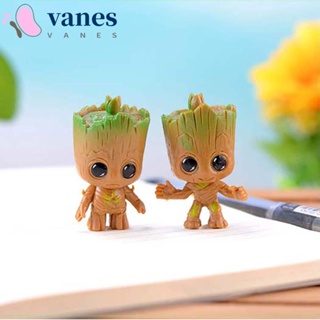 Vanes1 ฟิกเกอร์ Groot น่ารัก 4 ชิ้น / ชุด มินิกรูท อุปกรณ์ตกแต่งภายในรถ เครื่องประดับรถยนต์ อเวนเจอร์ส แอคชั่น ฟิกเกอร์