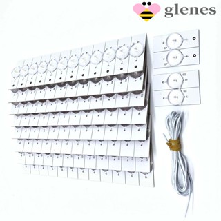 GLENES สายไฟ LED แบ็คไลท์ 50 ชิ้น หลอด SMD 3V 20 ชิ้น สายไฟ 2 เมตร อุปกรณ์เสริม 100 ชิ้น พร้อมฟิลเตอร์เลนส์ออปติคอล อะไลห่ซ่อมแซม TV