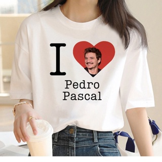 เสื้อยืด พิมพ์ลายกราฟฟิค Pedro Pascal แฟชั่นฤดูร้อน สไตล์ฮาราจูกุ สําหรับผู้หญิง