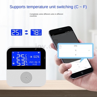 Tuya เครื่องวัดอุณหภูมิความชื้น WiFi พร้อมจอแสดงผล LCD อัจฉริยะ รีโมตคอนโทรล เทอร์โมมิเตอร์ ไฮโกรมิเตอร์ ผ่าน Googl