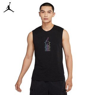 Nike Air Jordan เสื้อยืดแขนกุด ระบายอากาศ ทรงหลวม สําหรับผู้ชาย DV6277