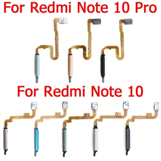 เครื่องสแกนลายนิ้วมือ สําหรับ Xiaomi Redmi Note 10 Pro ID Home Button Fingerprint Menu Return Key Recognition Sensor Flex Cable