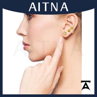 Aitna ต่างหูสตั๊ด เหล็ก เพทาย บาร์เบลล์ ขนาดเล็ก เรียบง่าย แฟชั่น