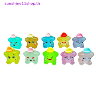 Sunshop เครื่องประดับเรซิ่น รูปการ์ตูนดาวน่ารัก เรืองแสง ขนาดเล็ก 2 ชิ้น