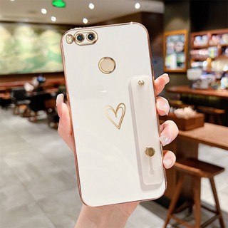 เคสโทรศัพท์ซิลิโคน กันกระแทก ลายหัวใจ หรูหรา พร้อมขาตั้ง สําหรับ Xiaomi Mi A1 Mi 5X 2017