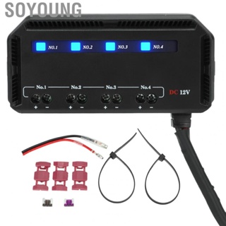 Soyoung Fuse Relay Box  Heat Resistant Easy Installation 20A Output 4 Way and Safe Improvement with Indicator for Car