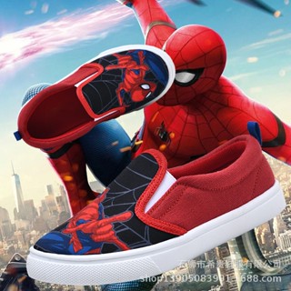 รองเท้าผ้าใบเด็ก Slip-on ลาย Spiderman ใหม่2023(พร้อมส่ง)