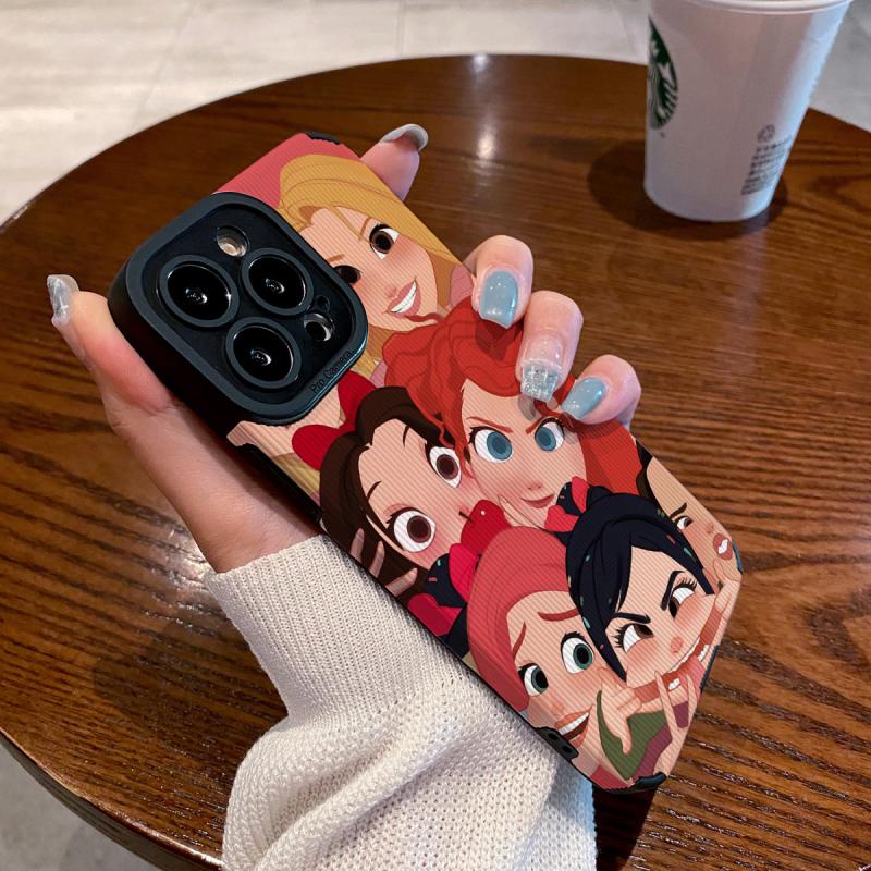 เคสโทรศัพท์มือถือ กันกระแทก ป้องกันกล้อง ลายการ์ตูนเจ้าหญิงเด็กผู้หญิง สําหรับ Iphone 11 Pro Max 12 13 14 Pro Max 6 6sPlus 7 8 Plus SE2020 12 13 Mini XR XS Max XS Plus Max