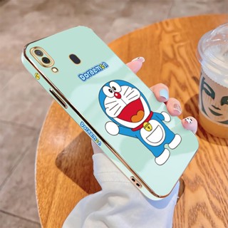 สําหรับ Samsung Galaxy A10 A20 A30 A50 A10S A20S A30S A50S A7 2018 เคสโทรศัพท์มือถือแบบนิ่ม ลายการ์ตูนโดราเอมอน แมวน่ารัก แฟชั่นหรูหรา