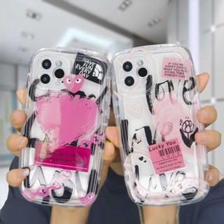 เคสโทรศัพท์มือถือ ลายการ์ตูนหัวใจ แฟชั่น สําหรับ For IPhone 12 11 13 14 PRO MAX 6 7 6S 8 14 Plus X XR XS MAX 11 12 13 Se 2020 6SPlus 7Plus 6Plus 8Plus 14Plus XSMAX