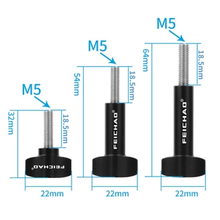 FEICHAO สําหรับ GoPro 13 12 11 สําหรับ Insta360 M5 ด้าย Bolt สแตนเลส & อลูมิเนียม T หัวมือกระชับสกรู Clamping Knob คู่มือจับสกรู