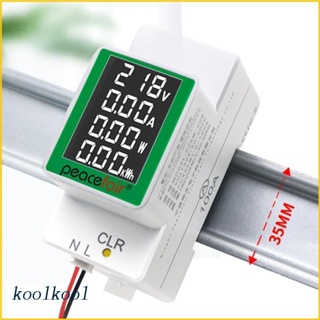 Kool โวลต์แอมป์ โวลต์มิเตอร์ แอมมิเตอร์ วัตต์ มิเตอร์ LCD มัลติมิเตอร์ในตัว CT AC50V-300V 100A