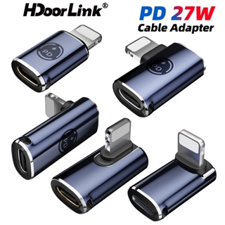 Hdoorlink PD27W อะแดปเตอร์ชาร์จเร็ว USB C เป็นตัวแปลง Light-ning OTG เชื่อมต่อการส่งข้อมูล สําหรับ Iphone Ipad